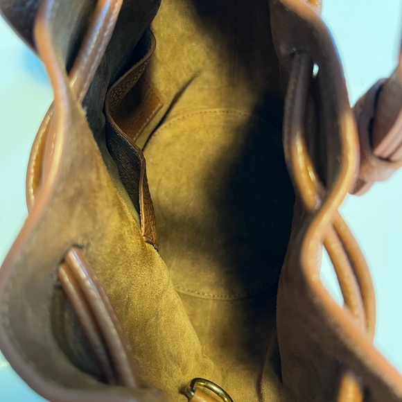 Cuyana Brown Leather Bucket Bag - Picture 4 of 9